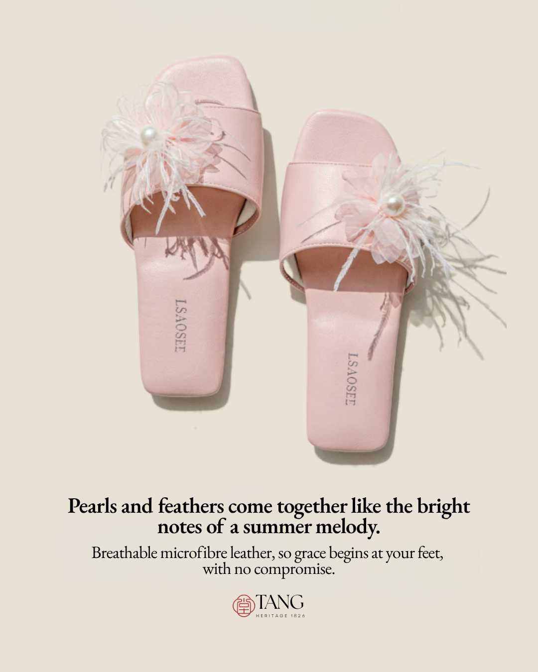 Pearl Plume Feather Women Indoor Slipper