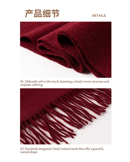 Peony in Bloom Embroidered Wool Scarf / Shawl
