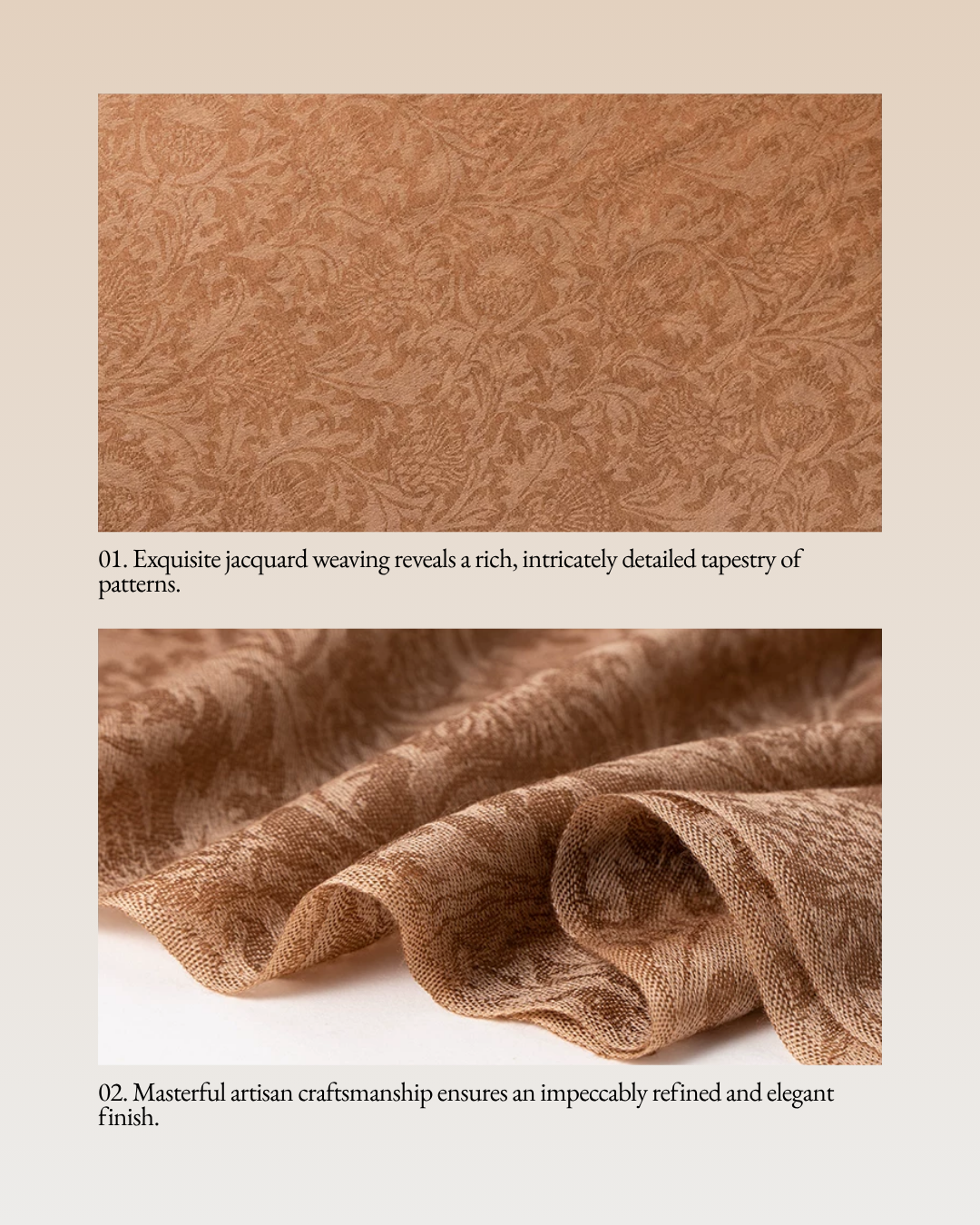 Phoenix Repose Jacquard Cashmere Wrap / Shawl
