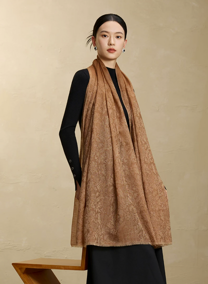Phoenix Repose Jacquard Cashmere Wrap / Shawl