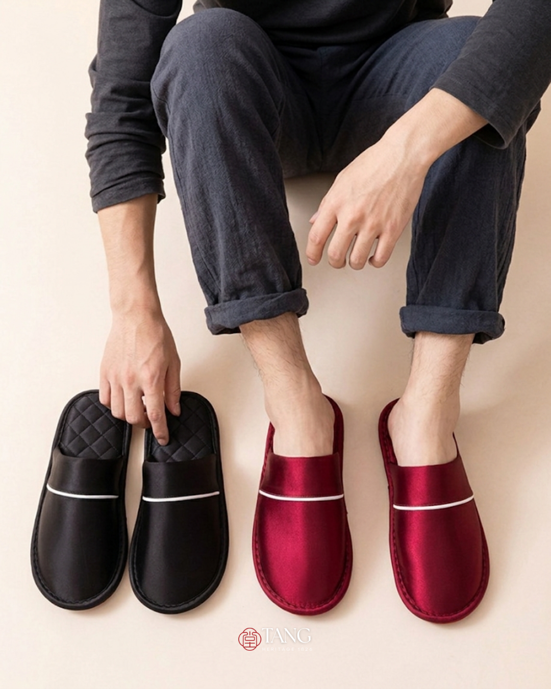 Quiet House Satin Men Indoor Slipper