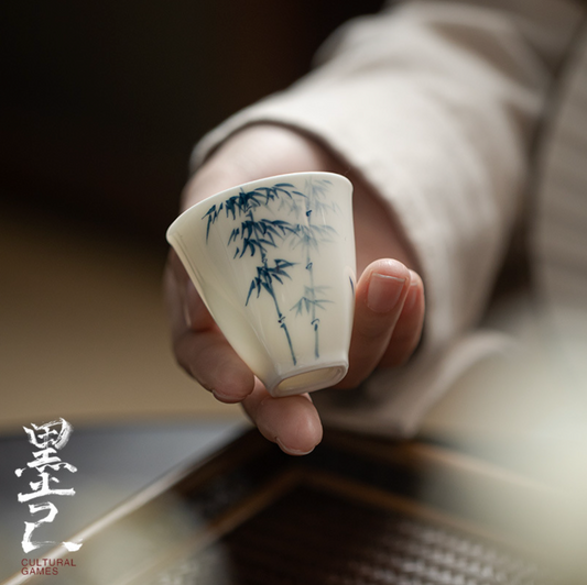 Qing Hua Youfang Porcelain Tea Cups