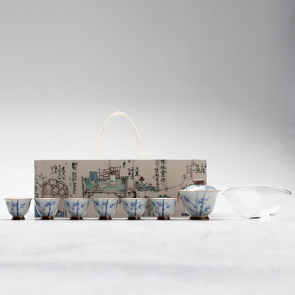 Qing Hua Bamboo Tea Set