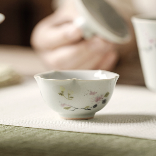 Gu Qing Small Floral Tea Cup