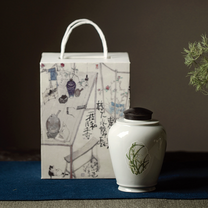 Gu Qing Window Orchid Tea Canister