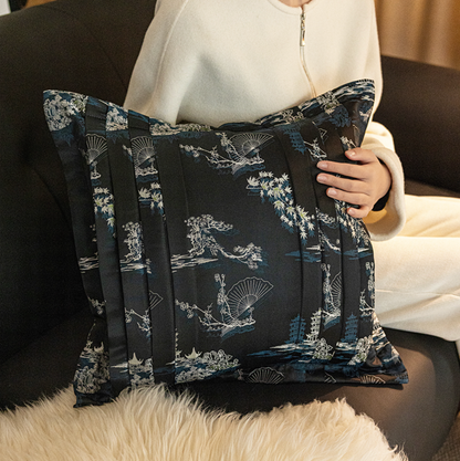 Nightfall Serenity Embroidery Pillow Cover