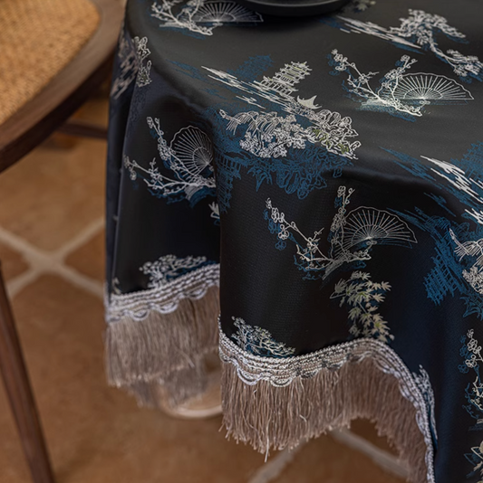 Nightfall Serenity Embroidery Table Cloth