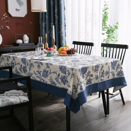 Qing Hua Embroidery Table Cloth