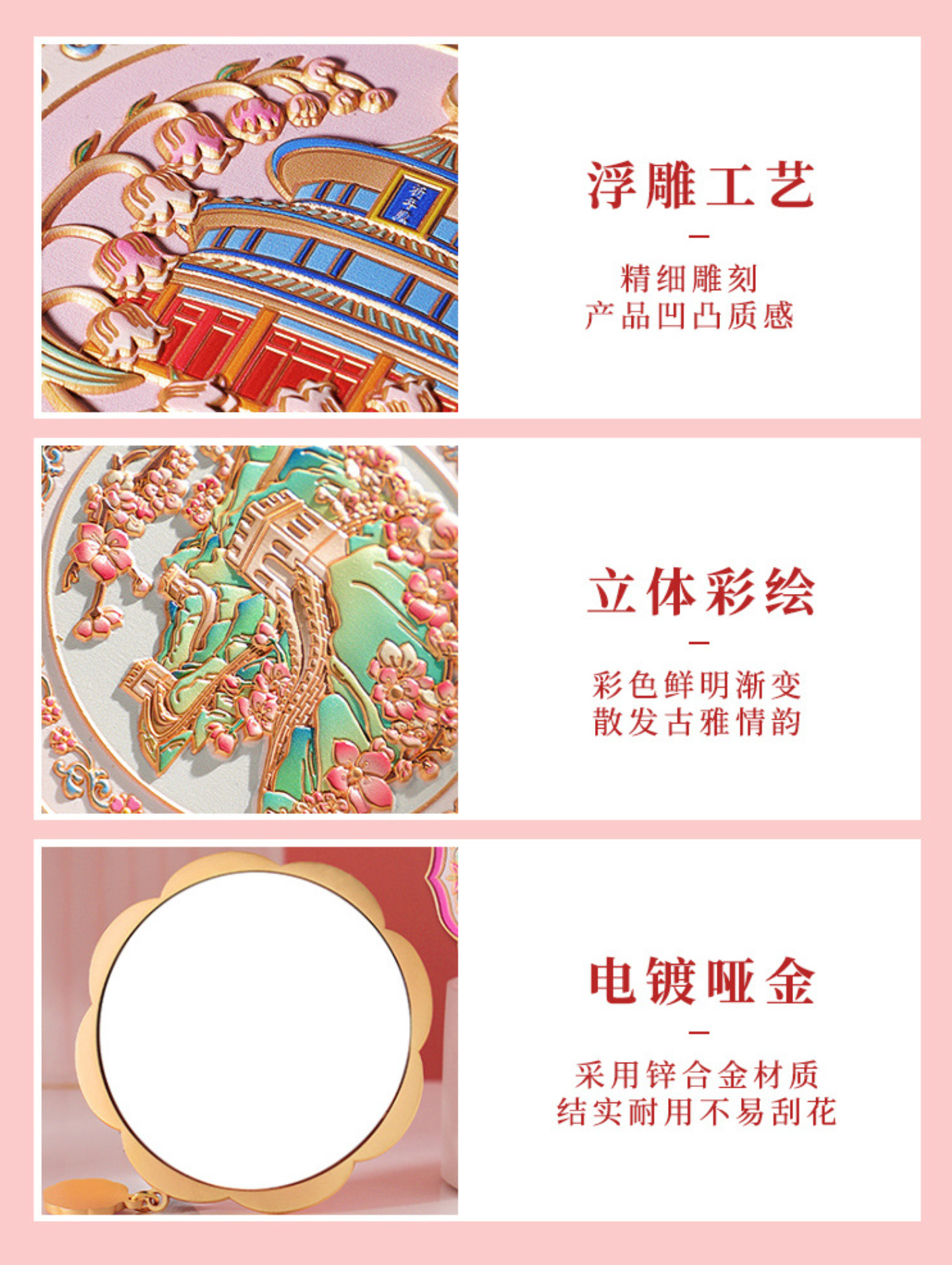 Beijing Historical Landscapes Pocket Mirror Gift Set