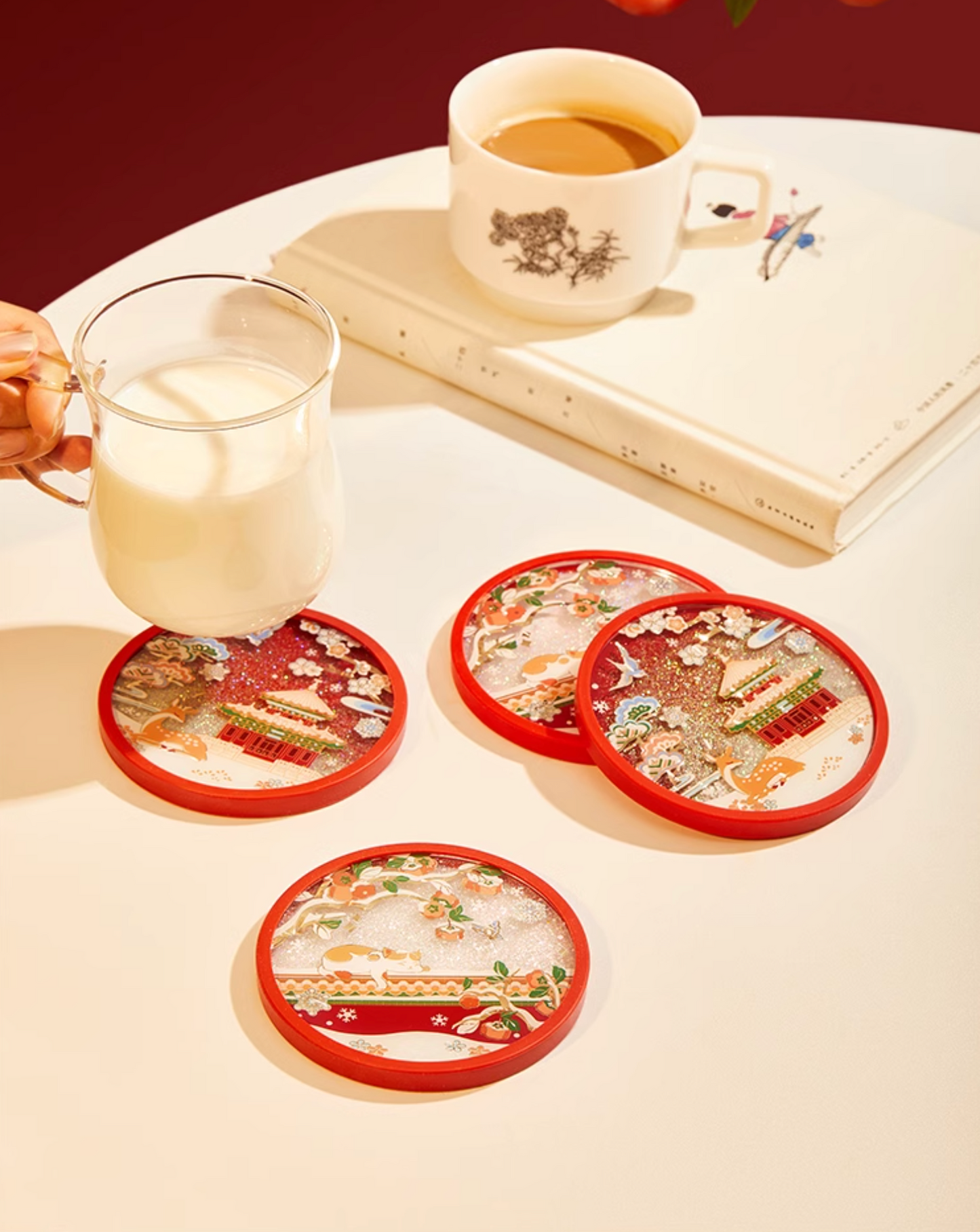 Palace Snowfall Christmas Coasters Gift Set