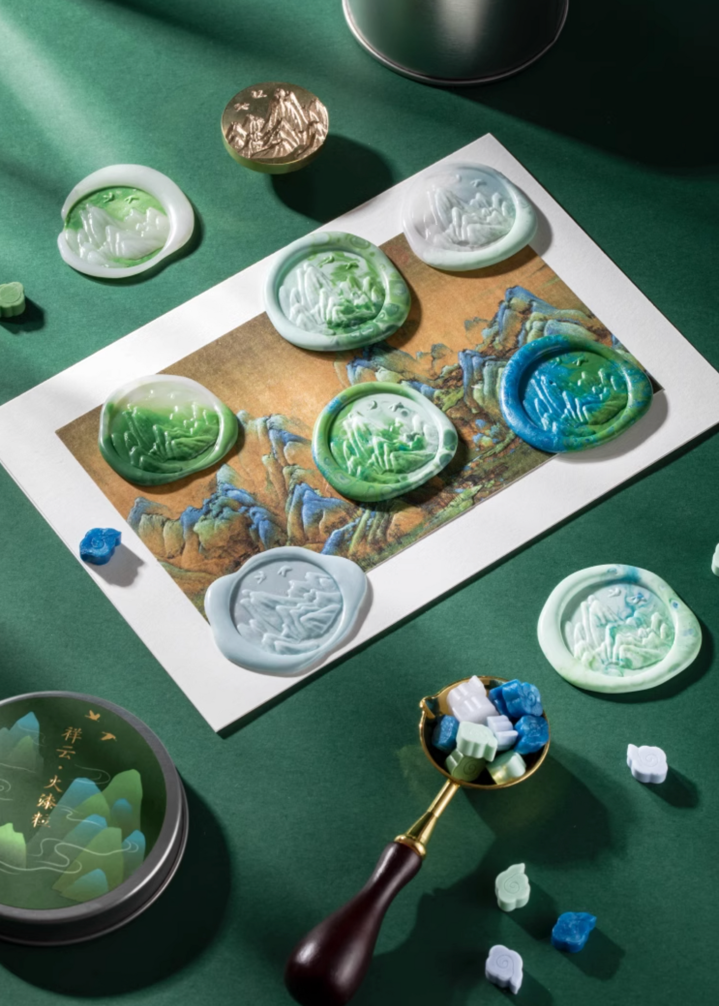 A Thousand Li  Artwork Fire Lacquer Seal Gift Set