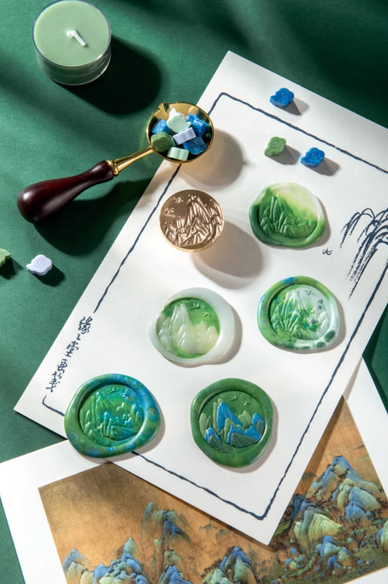 A Thousand Li  Artwork Fire Lacquer Seal Gift Set