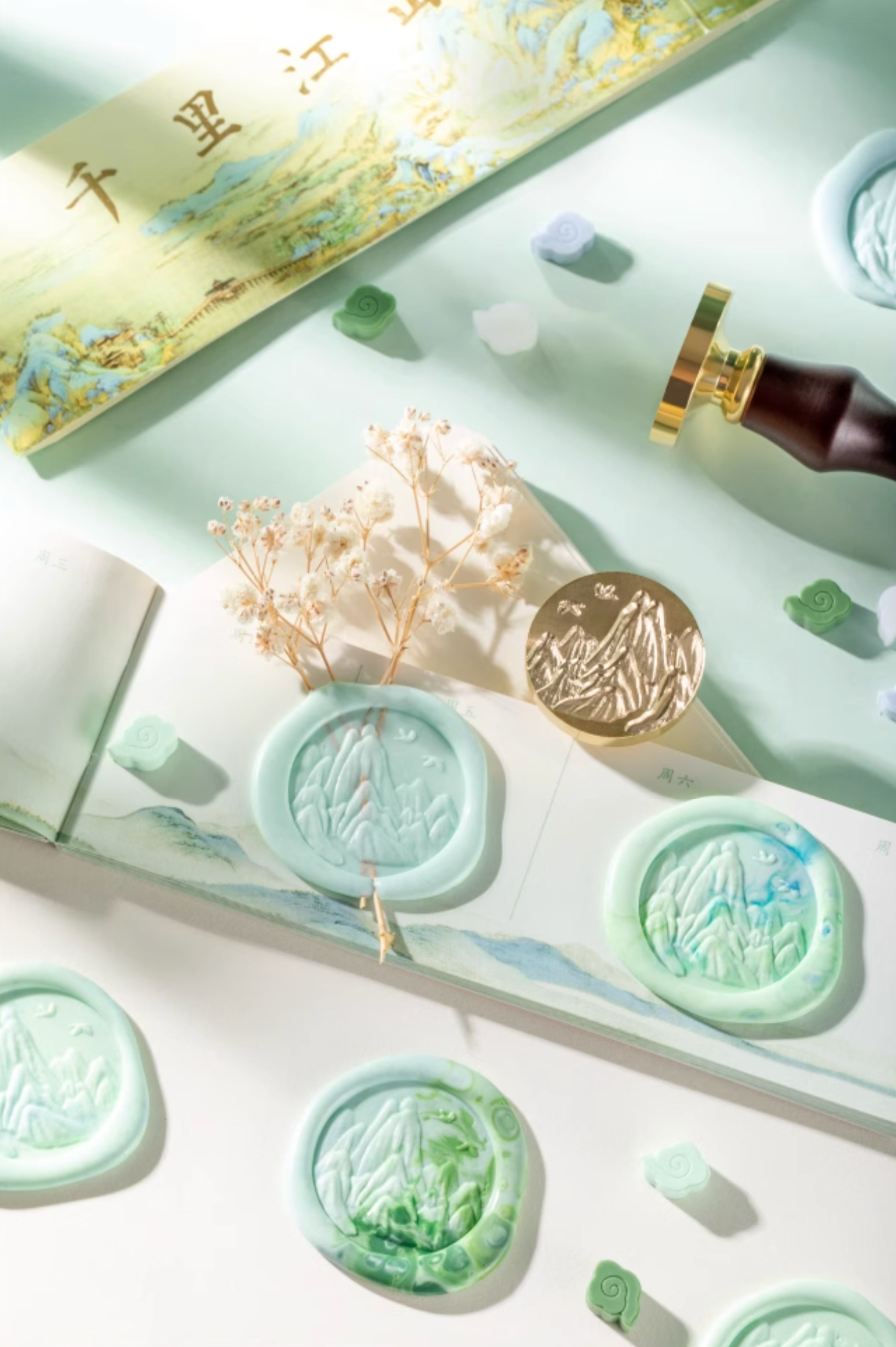 A Thousand Li  Artwork Fire Lacquer Seal Gift Set