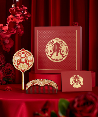 Phoenix Crown Mirror & Comb Gift Set