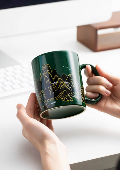 A Thousand Li  Artwork Temperature Sensing Mug Gift Set