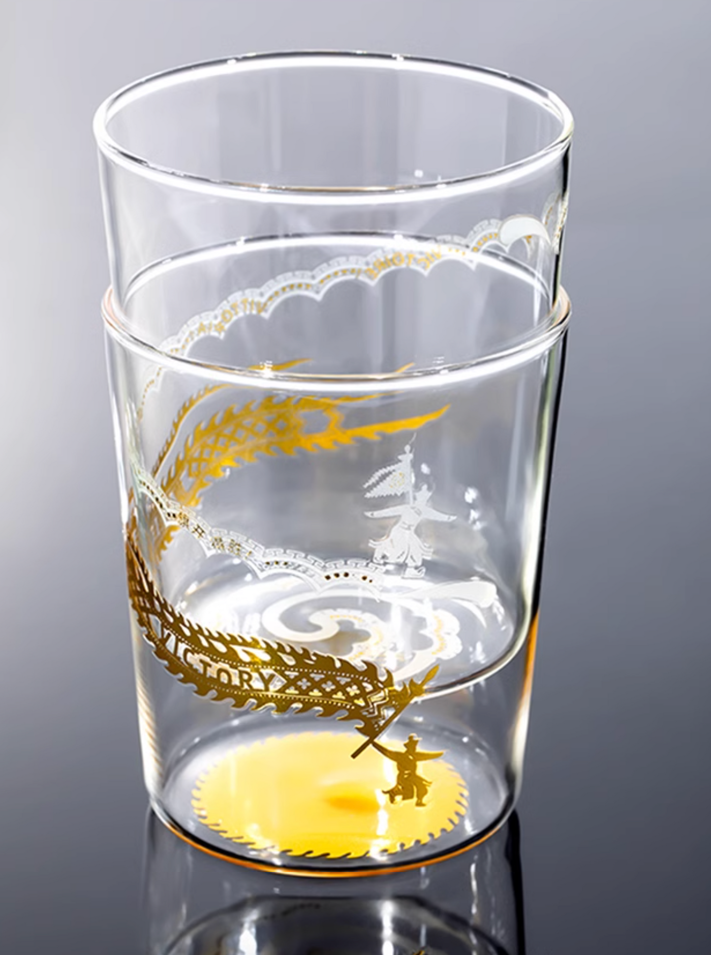 Ice Skating Victory Glass Cups Gift Set