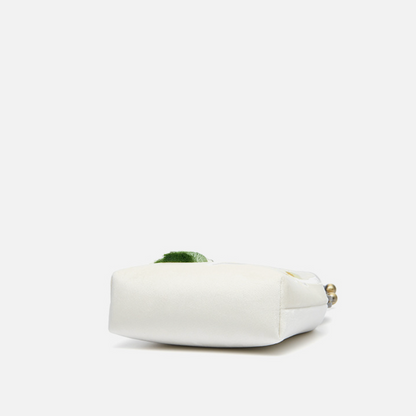 Lotus Poetry Top-Handle Clutch Bag