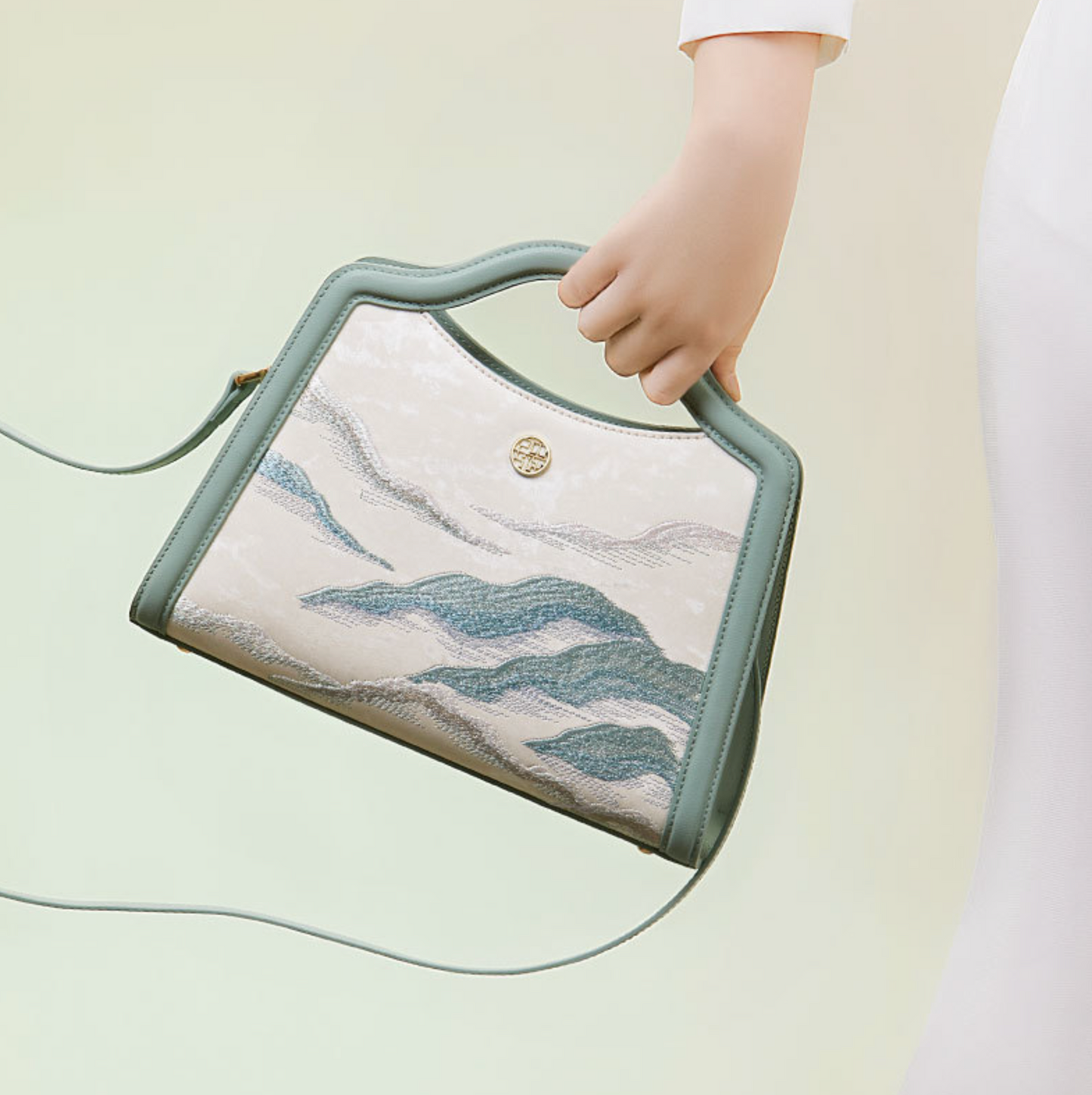 Mountain Mist Art Top Handle Tote Bag