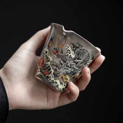 999 Sterling Silver Dragon Faircup