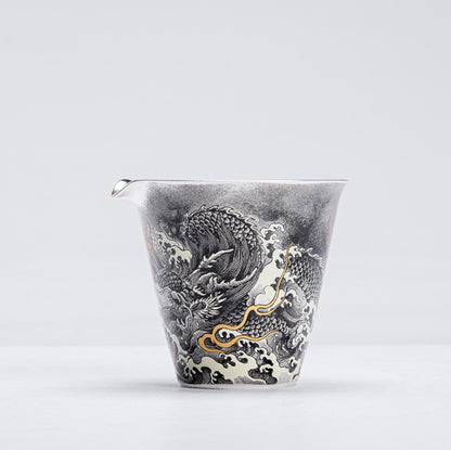 999 Sterling Silver Dragon Faircup