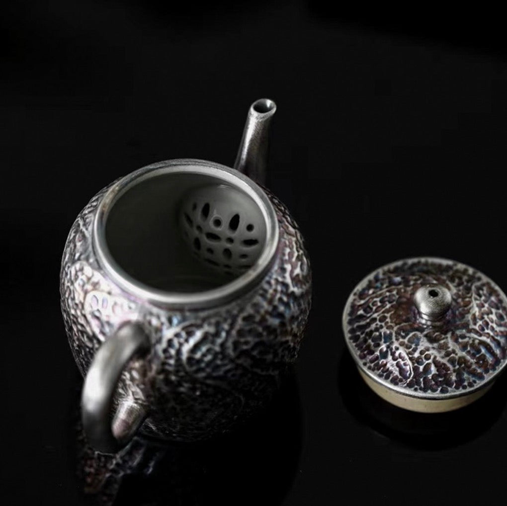 999 Sterling Silver Starflower Tea Pot