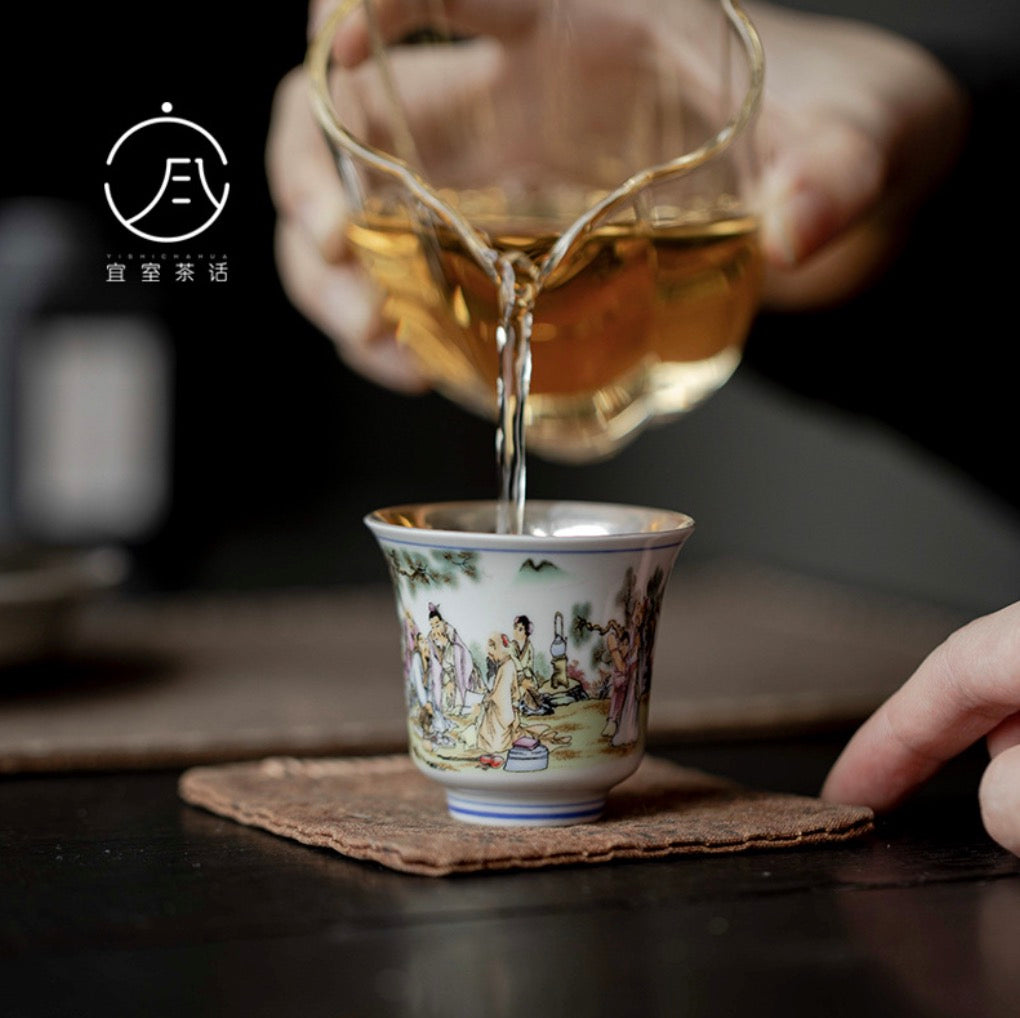 999 Sterling Silver Qín Melody Tea Cup