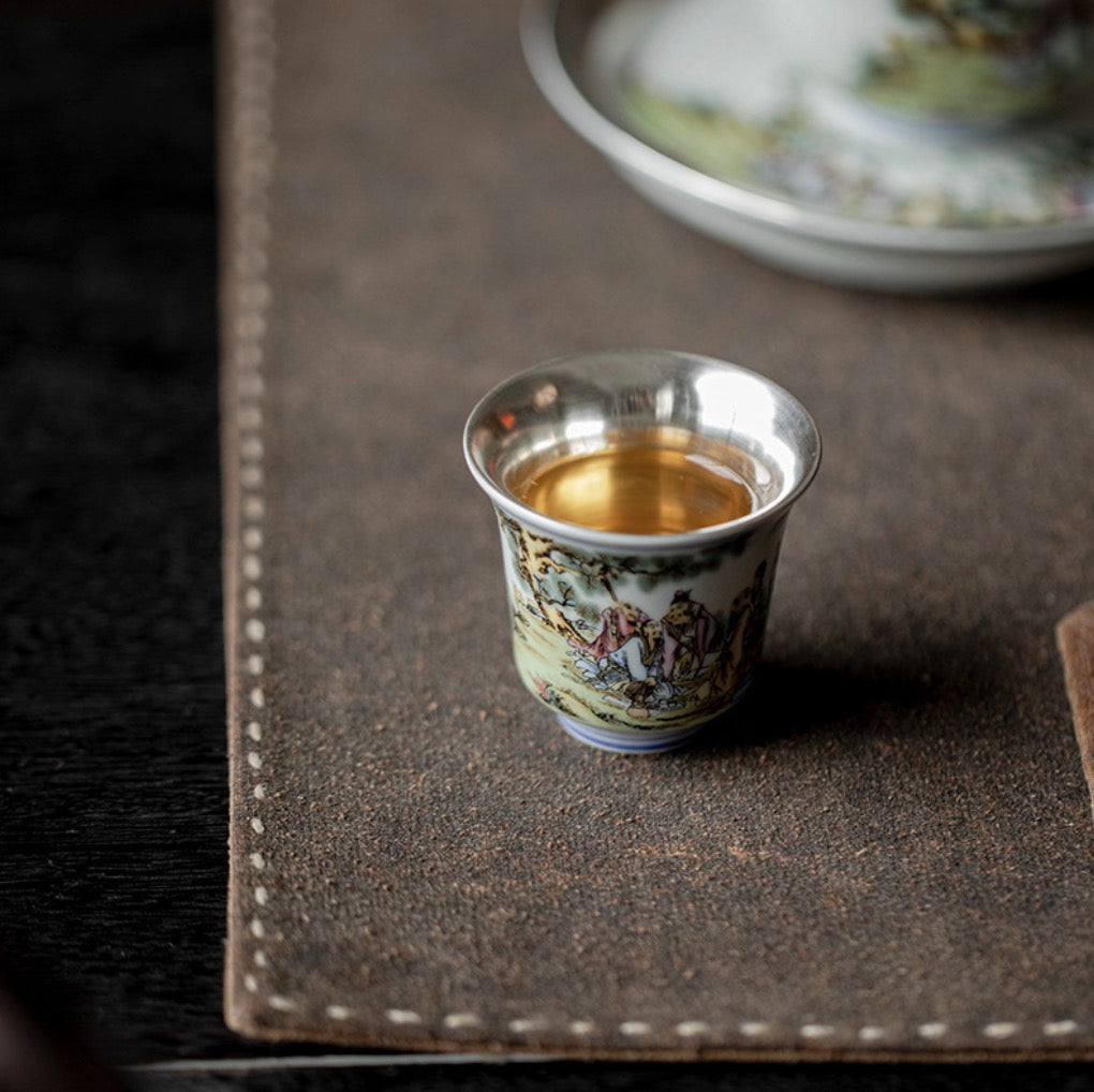 999 Sterling Silver Qín Melody Tea Cup