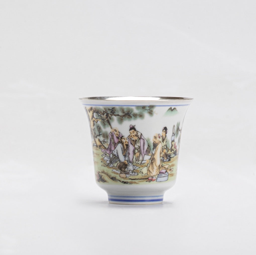 999 Sterling Silver Qín Melody Tea Cup