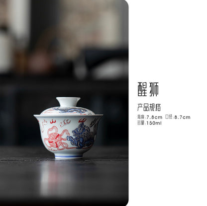 999 Sterling Silver Lion Tea Pot