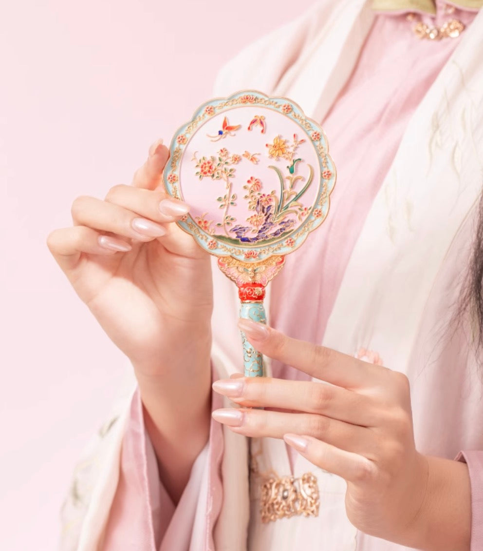 Flutter of Petals Butterfly Hand Mirror Gift Set