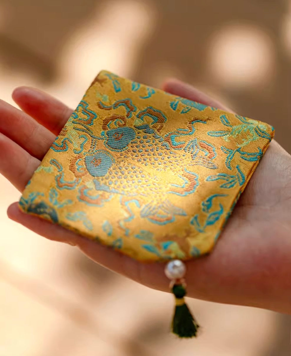 Radiant Dynasty Silk Mat & Coaster Set