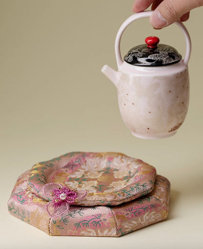 Eight-Petal Fabric Teapot Cushion
