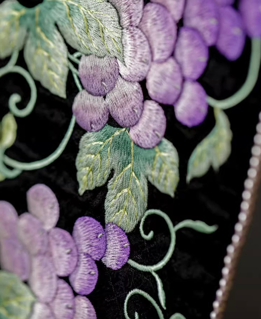 Gilded Vine Embroidered Tea Mat