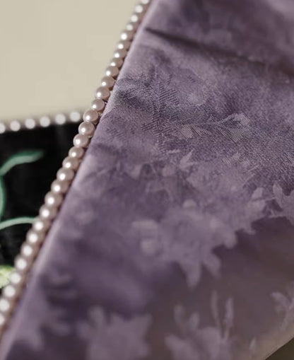 Gilded Vine Embroidered Tea Mat