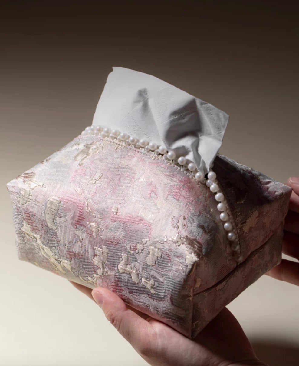 Elegant Brocade Tissue Holder Collection