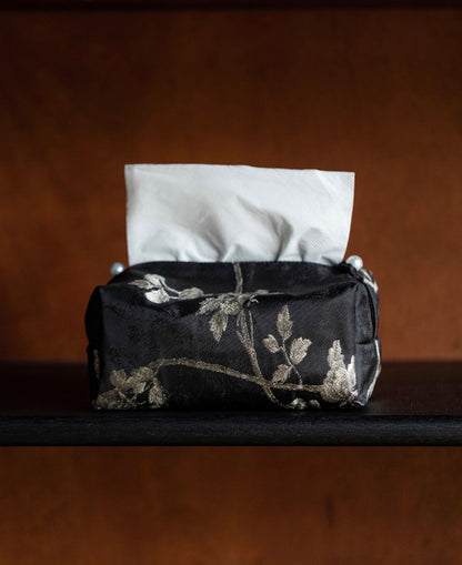 Midnight Bloom Fabric Tissue Cover