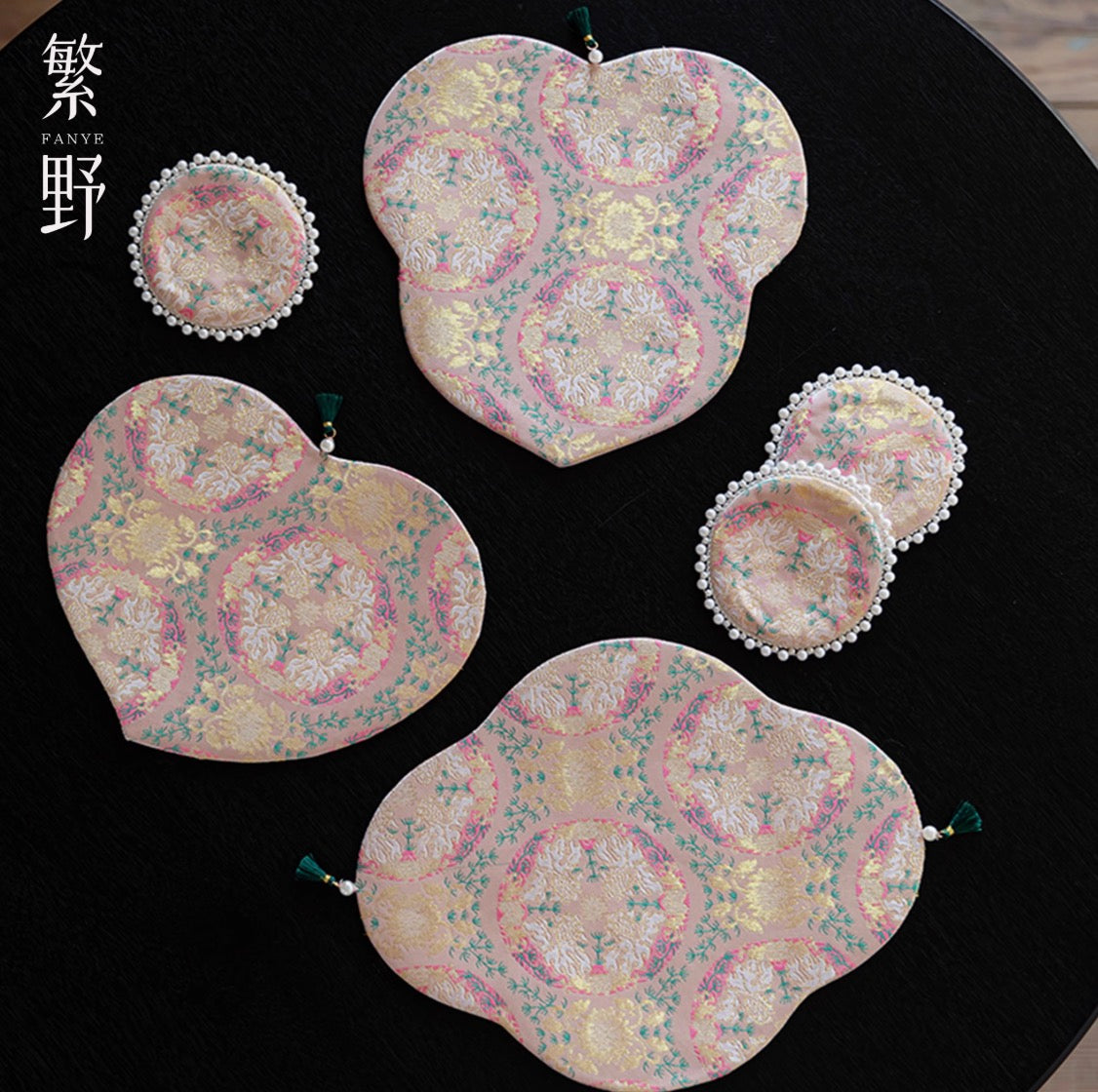 Rosé Harmony Tea Mat & Coaster Collection