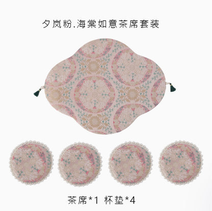 Rosé Harmony Tea Mat & Coaster Collection