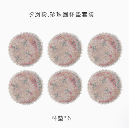 Rosé Harmony Tea Mat & Coaster Collection