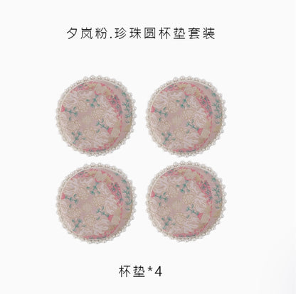 Rosé Harmony Tea Mat & Coaster Collection