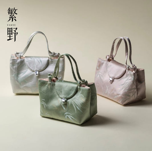 Whispering Bamboo Brocade Mini Tote