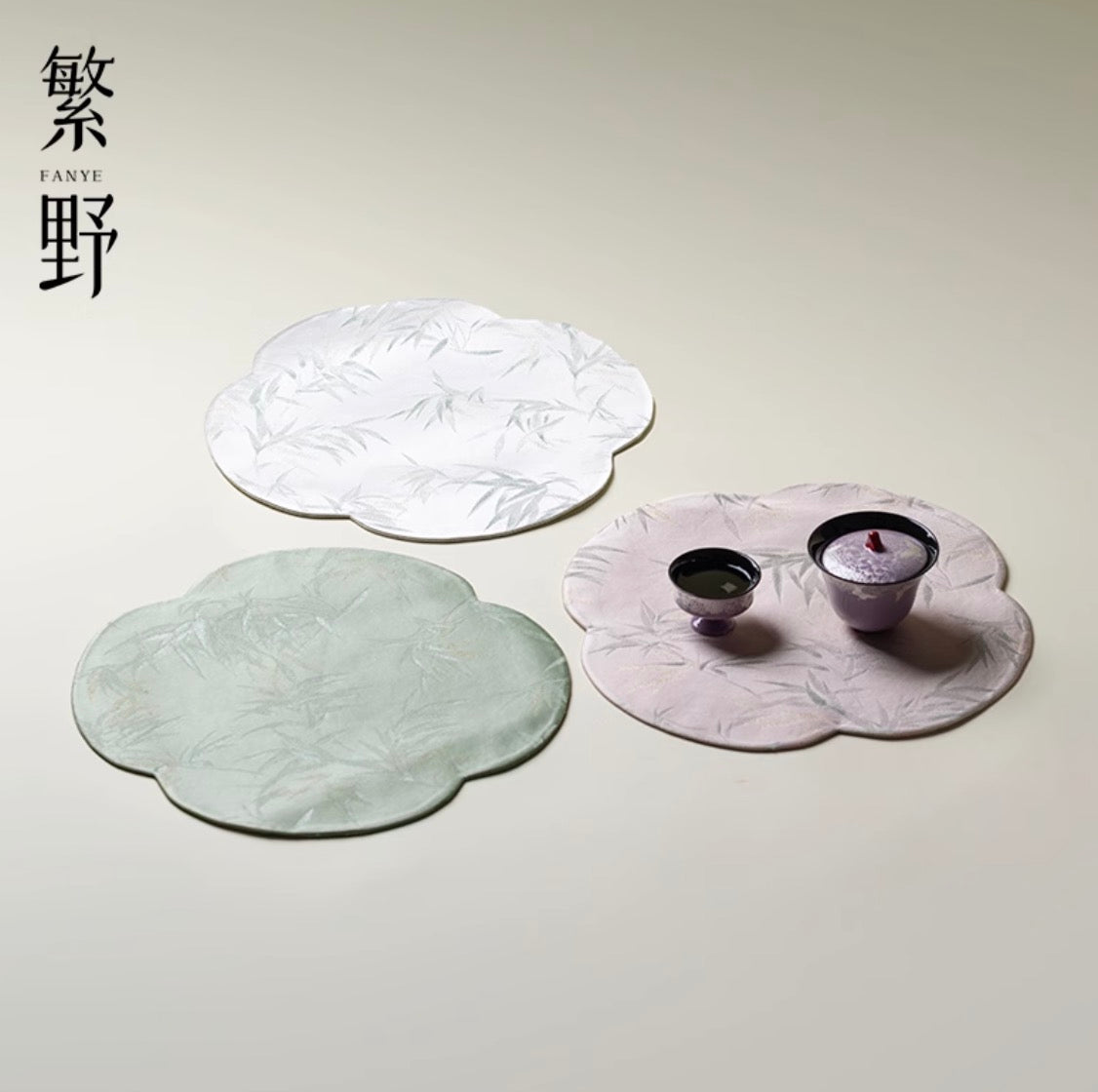 Whispers of Bamboo Floral Tea Mat