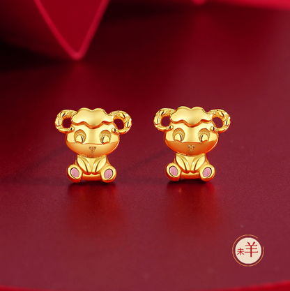 Zodiac Edition S925 Gold Ear Studs