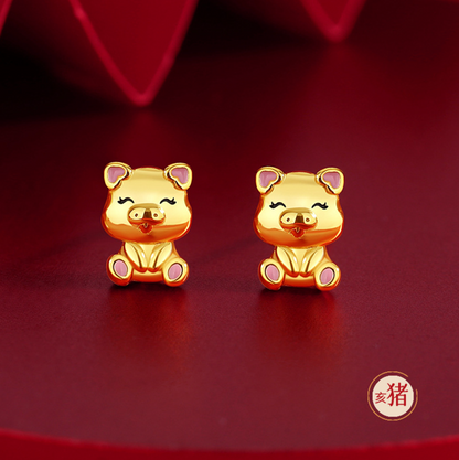 Zodiac Edition S925 Gold Ear Studs