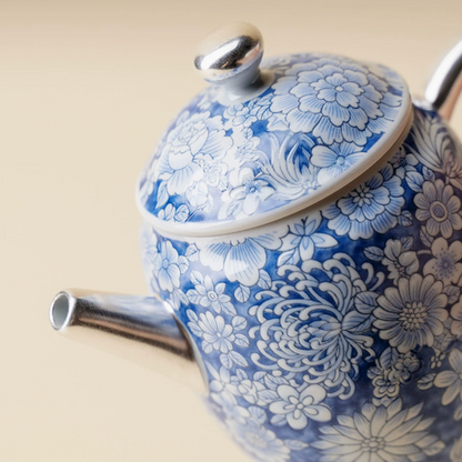 999 Sterling Silver Qing Hua Thousand Flowers Tea Pot