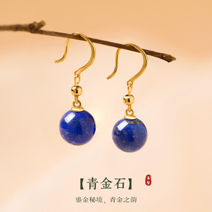 Azurine Lapis Lazuli Hook Drop Earrings