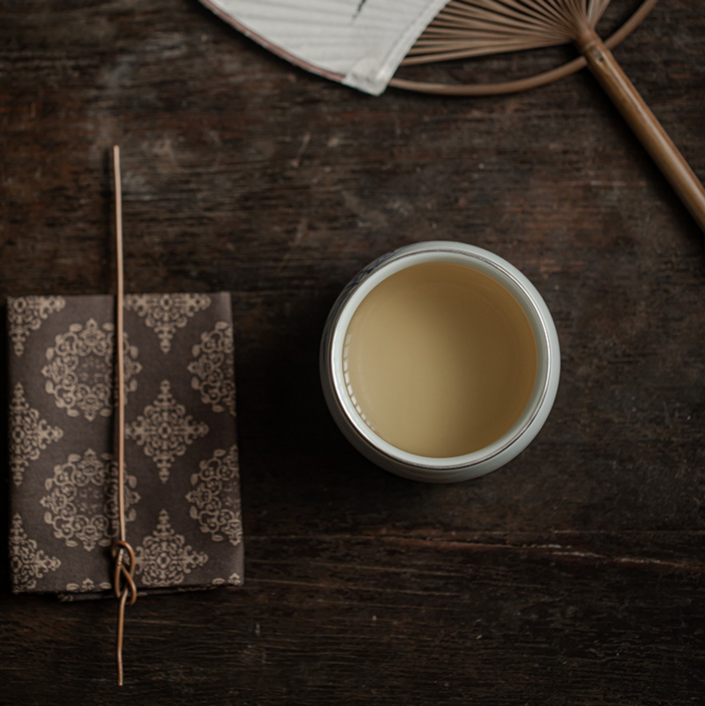 Qing Hua Bamboo Round Tea Cup