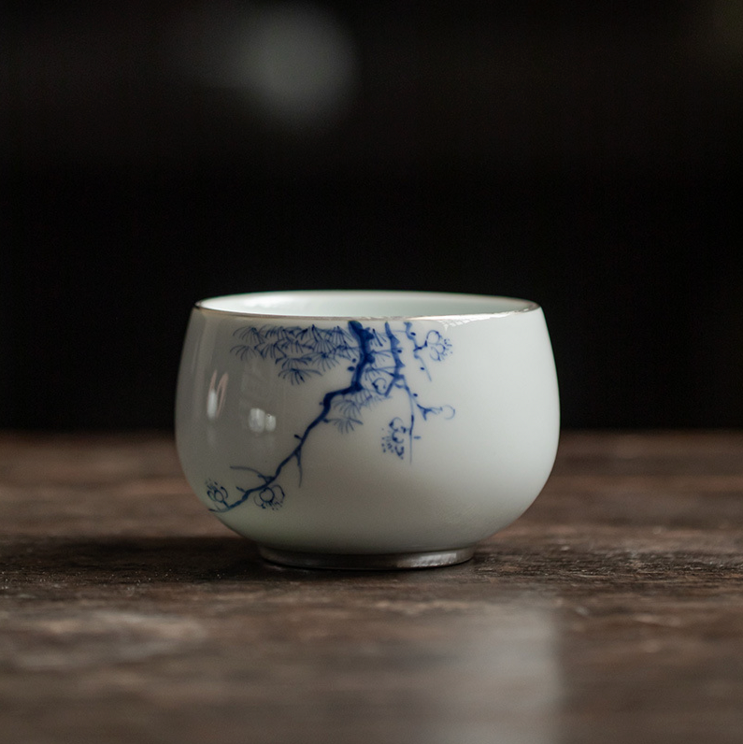 Qing Hua Bamboo Round Tea Cup