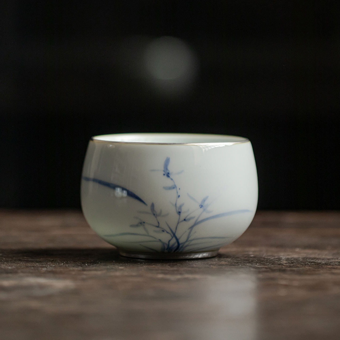 Qing Hua Bamboo Round Tea Cup
