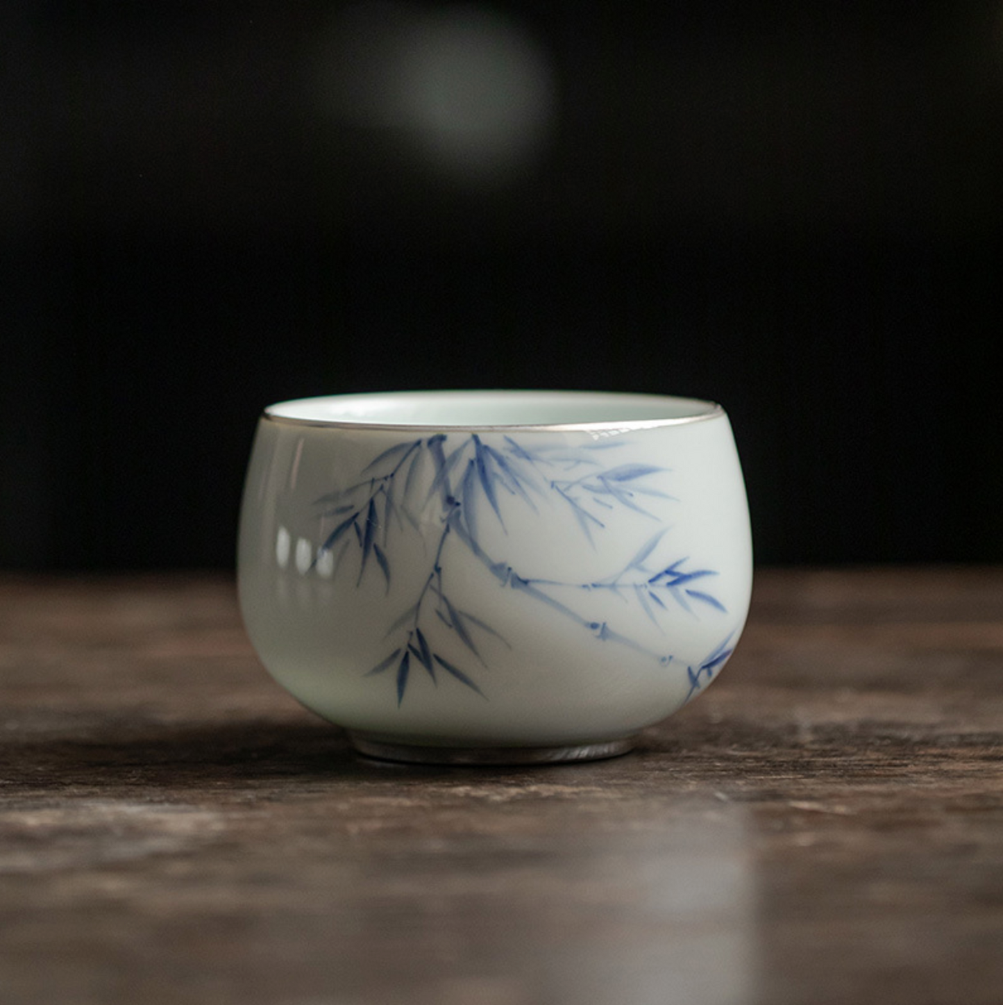 Qing Hua Bamboo Round Tea Cup